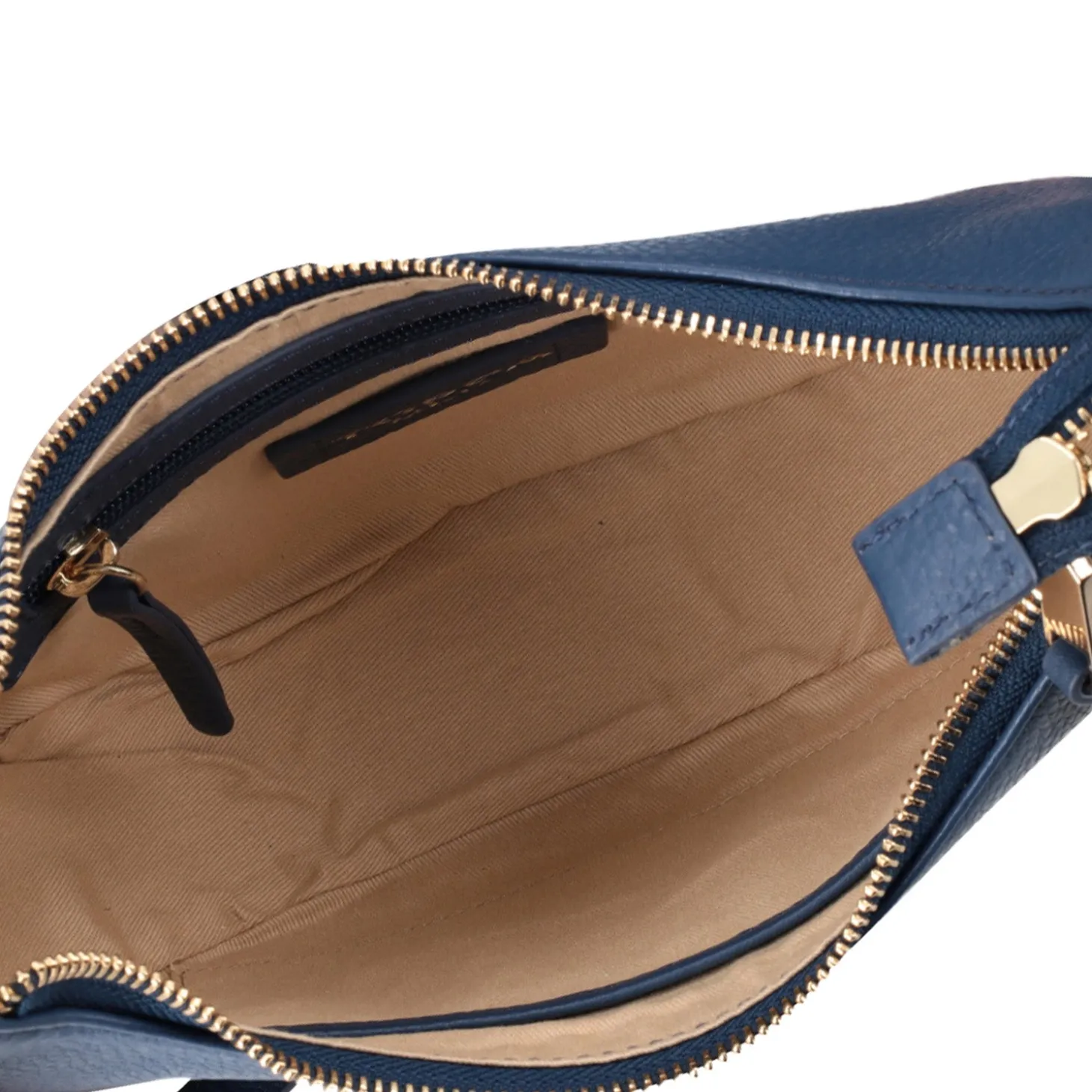 Tracolla moony bags in pelle colore blu