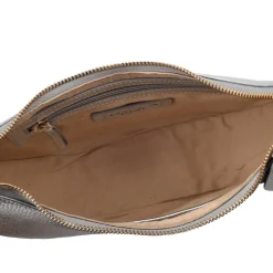 Tracolla moony bags in pelle colore argento