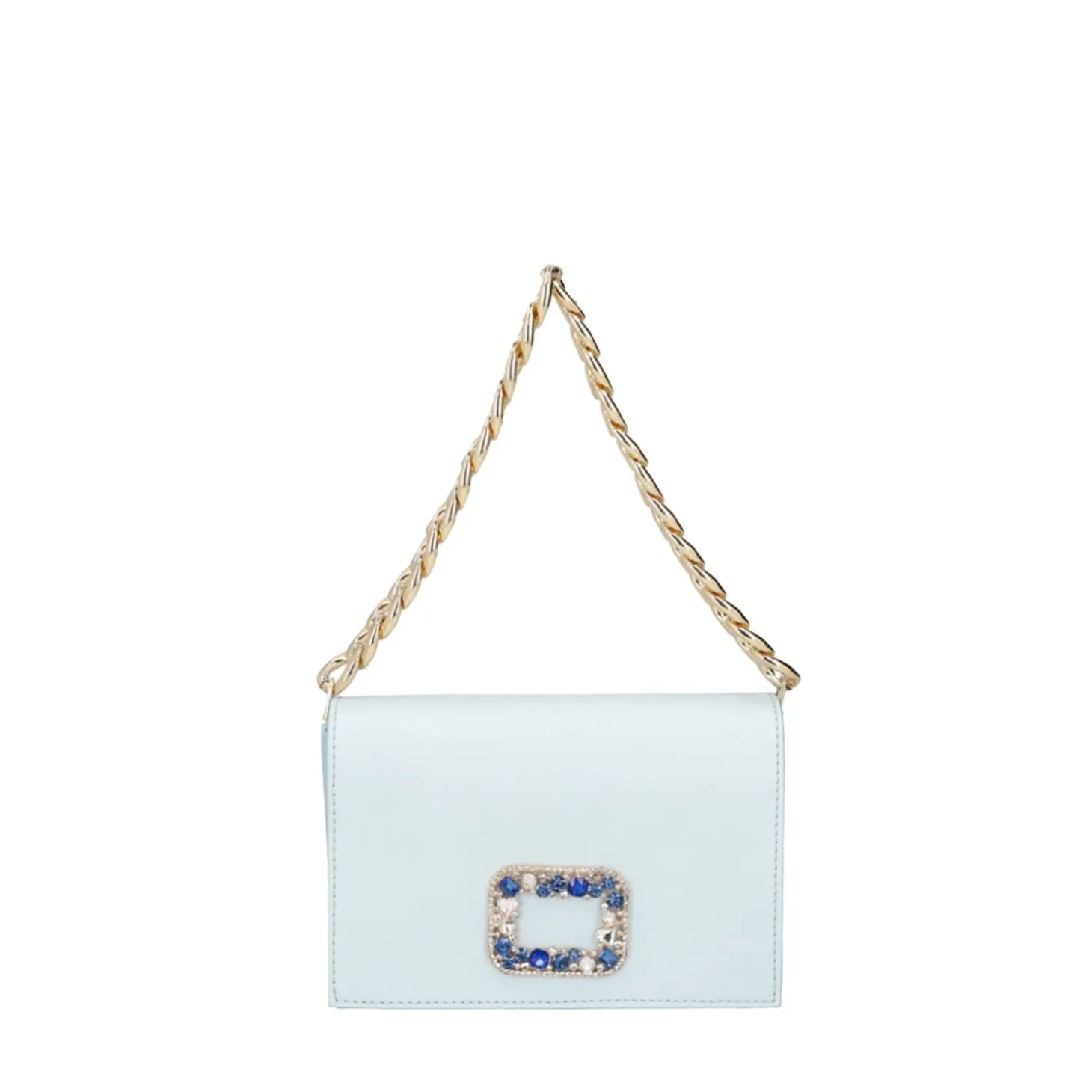 Tracollina Denise con accessorio gioiello colore azzurro