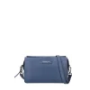 Tracollina in pelle Marcella colore blu