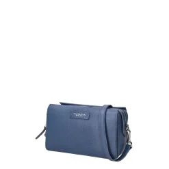 Tracollina in pelle Marcella colore blu