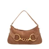 Tracollina in pelle scamosciata Cecilia colore cognac