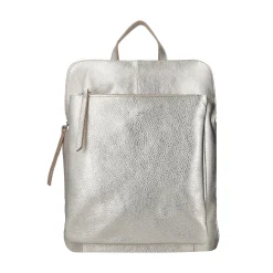 ZAINO IN PELLE CON CHIUSURA A ZIP COLORE ORO