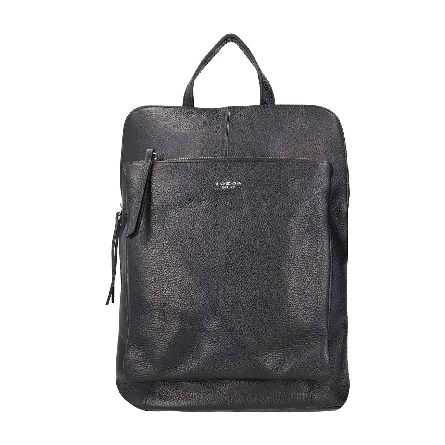 ZAINO IN PELLE CON CHIUSURA A ZIP COLORE NERO