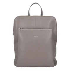 ZAINO IN PELLE CON CHIUSURA A ZIP COLORE GRIGIO CHIARO