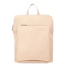 Zaino in pelle con chiusura a zip colore cipria