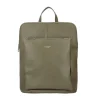 Zaino in pelle con chiusura a zip colore verde