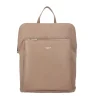 Zaino in pelle con chiusura a zip colore fango