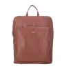 Zaino in pelle con chiusura a zip colore marrone