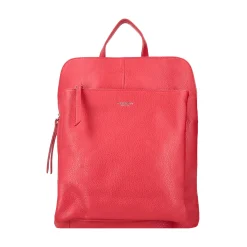ZAINO IN PELLE CON CHIUSURA A ZIP COLORE ROSSO