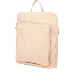 Zaino in pelle con chiusura a zip colore cipria