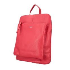 ZAINO IN PELLE CON CHIUSURA A ZIP COLORE ROSSO