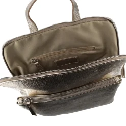 ZAINO IN PELLE CON CHIUSURA A ZIP COLORE ORO