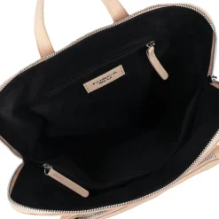 Zaino in pelle con chiusura a zip colore cipria