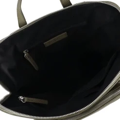 Zaino in pelle con chiusura a zip colore verde