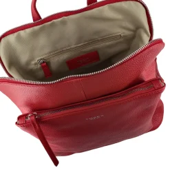 ZAINO IN PELLE CON CHIUSURA A ZIP COLORE ROSSO