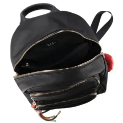 ZAINO LIQUIRIZIA IN NYLON CON CHARM COLORE NERO
