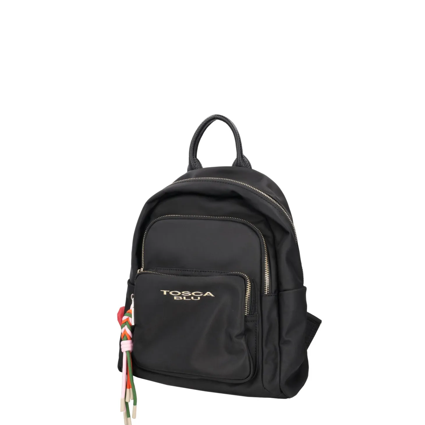 ZAINO LIQUIRIZIA IN NYLON CON CHARM COLORE NERO